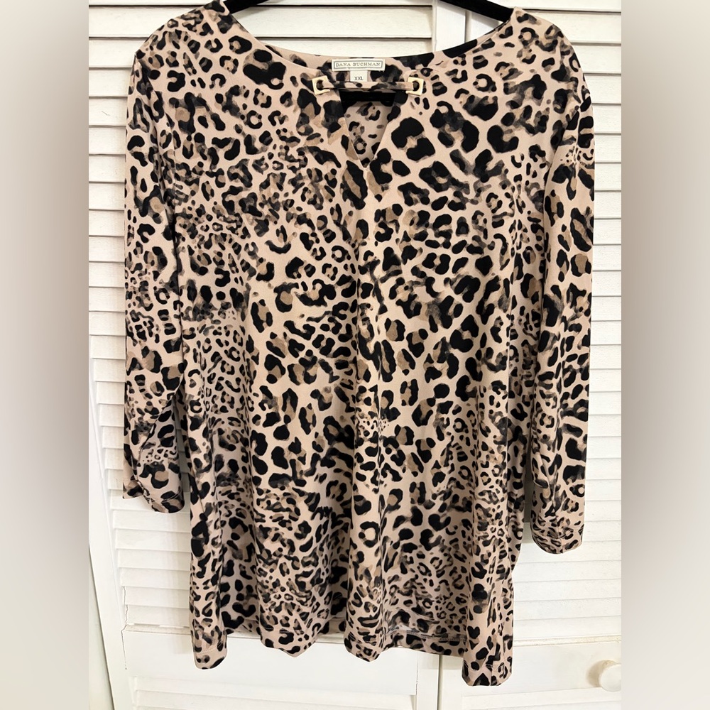 Dana Buchman Animal Print Top